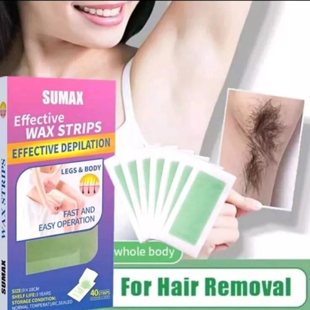 40 Pcs Wax Strips Lip Wax Strips For Women Facial Hair Removal Waxing Strips